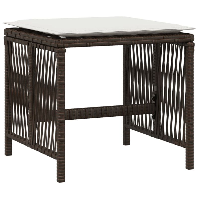 Casa si Gradina - Gradina si terasa - Mobilier exterior - Scaune si sezlonguri gradina - Scaune de gradina cu perne, 4 buc., maro 41x41x36 cm poliratan - Infinity.ro