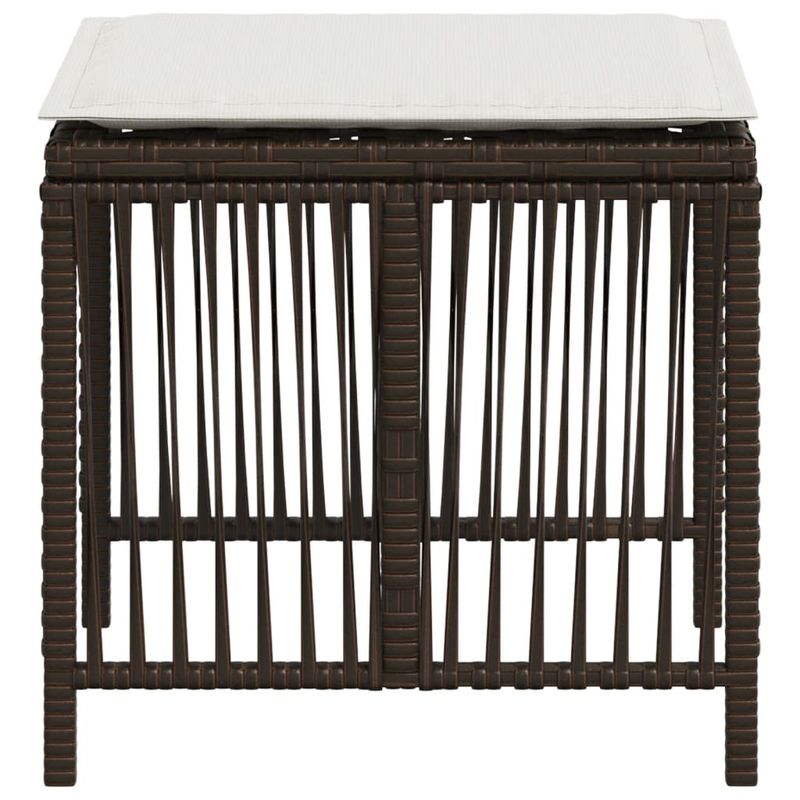 Casa si Gradina - Gradina si terasa - Mobilier exterior - Scaune si sezlonguri gradina - Scaune de gradina cu perne, 4 buc., maro 41x41x36 cm poliratan - Infinity.ro
