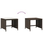 Casa si Gradina - Gradina si terasa - Mobilier exterior - Scaune si sezlonguri gradina - Scaune de gradina cu perne, 4 buc., maro 41x41x36 cm poliratan - Infinity.ro