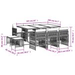 Casa si Gradina - Gradina si terasa - Mobilier exterior - Seturi mobila gradina - Set mobilier de gradina cu perne 11 piese gri deschis poliratan - Infinity.ro