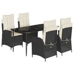 Casa si Gradina - Gradina si terasa - Mobilier exterior - Seturi mobila gradina - Set mobilier de gradina cu perne, 5 piese, negru, poliratan - Infinity.ro
