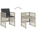 Casa si Gradina - Gradina si terasa - Mobilier exterior - Seturi mobila gradina - Set mobilier gradina cu perne, 9 piese, gri deschis, poliratan - Infinity.ro