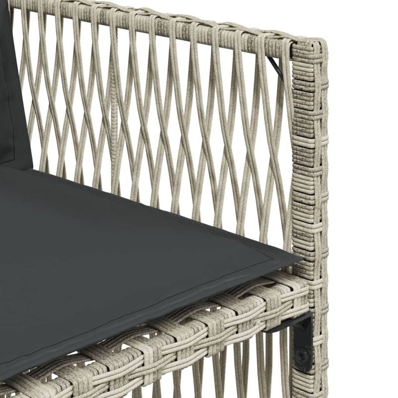 Casa si Gradina - Gradina si terasa - Mobilier exterior - Seturi mobila gradina - Set mobilier gradina cu perne, 9 piese, gri deschis, poliratan - Infinity.ro