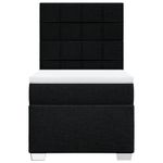 Casa si Gradina - Mobilier - Paturi si accesorii - Paturi - Pat box spring cu saltea, negru, 80x200 cm, textil - Infinity.ro