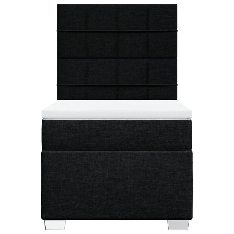 Casa si Gradina - Mobilier - Paturi si accesorii - Paturi - Pat box spring cu saltea, negru, 80x200 cm, textil - Infinity.ro