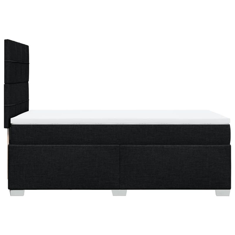 Casa si Gradina - Mobilier - Paturi si accesorii - Paturi - Pat box spring cu saltea, negru, 80x200 cm, textil - Infinity.ro