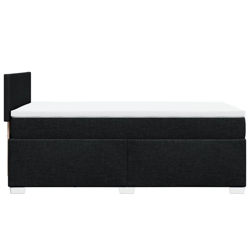 Casa si Gradina - Mobilier - Paturi si accesorii - Paturi - Pat box spring cu saltea, negru, 100x200 cm, textil - Infinity.ro