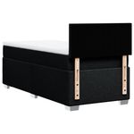 Casa si Gradina - Mobilier - Paturi si accesorii - Paturi - Pat box spring cu saltea, negru, 100x200 cm, textil - Infinity.ro