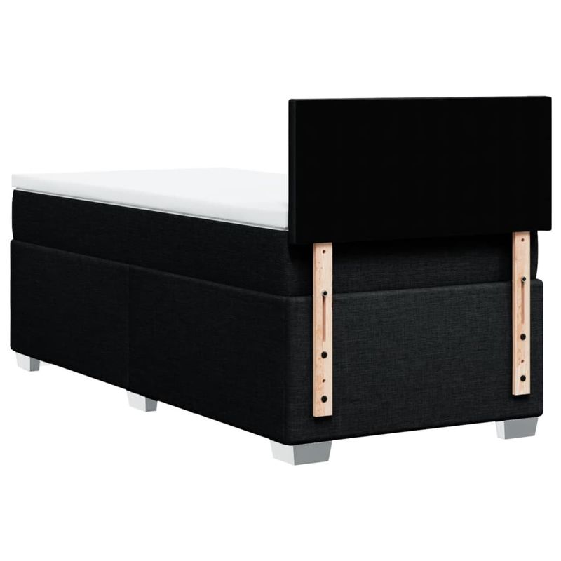 Casa si Gradina - Mobilier - Paturi si accesorii - Paturi - Pat box spring cu saltea, negru, 100x200 cm, textil - Infinity.ro