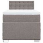 Casa si Gradina - Mobilier - Paturi si accesorii - Paturi - Pat box spring cu saltea, gri taupe, 90x200 cm, textil - Infinity.ro