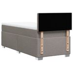 Casa si Gradina - Mobilier - Paturi si accesorii - Paturi - Pat box spring cu saltea, gri taupe, 90x200 cm, textil - Infinity.ro