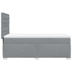 Casa si Gradina - Mobilier - Paturi si accesorii - Paturi - Pat box spring cu saltea, gri deschis, 90x190 cm, textil - Infinity.ro
