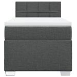 Casa si Gradina - Mobilier - Paturi si accesorii - Paturi - Pat box spring cu saltea, gri inchis, 80x200 cm, textil - Infinity.ro