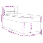 Casa si Gradina - Mobilier - Paturi si accesorii - Paturi - Pat box spring cu saltea, gri inchis, 80x200 cm, textil - Infinity.ro