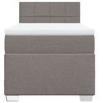 Casa si Gradina - Mobilier - Paturi si accesorii - Paturi - Pat box spring cu saltea, gri taupe, 90x200 cm, textil - Infinity.ro