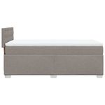 Casa si Gradina - Mobilier - Paturi si accesorii - Paturi - Pat box spring cu saltea, gri taupe, 90x200 cm, textil - Infinity.ro