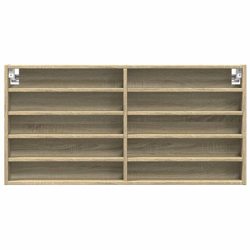 Casa si Gradina - Mobilier - Biblioteci si rafturi - Rafturi - Dulap cu vitrina, stejar sonoma, 100x8,5x50 cm, lemn prelucrat - Infinity.ro
