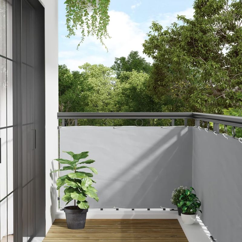 Casa si Gradina - Gradina si terasa - Garduri, panouri si accesorii - Paravan de gradina, gri, 500x90 cm, PVC - Infinity.ro