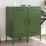 Casa si Gradina - Mobilier - Comode si corpuri - Comode - Dulapuri 2 buc. verde masliniu 36x39x79 cm otel laminat la rece - Infinity.ro