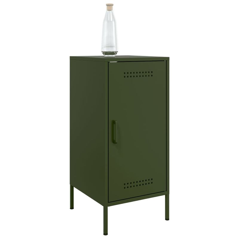 Casa si Gradina - Mobilier - Comode si corpuri - Comode - Dulapuri 2 buc. verde masliniu 36x39x79 cm otel laminat la rece - Infinity.ro