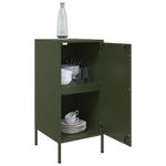Casa si Gradina - Mobilier - Comode si corpuri - Comode - Dulapuri 2 buc. verde masliniu 36x39x79 cm otel laminat la rece - Infinity.ro