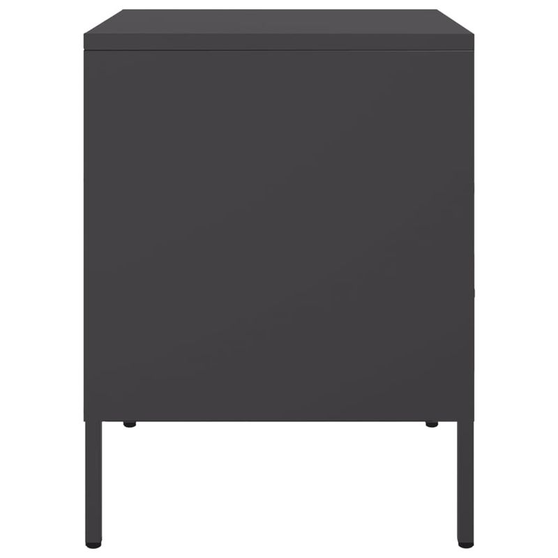 Casa si Gradina - Mobilier - Comode si corpuri - Noptiere - Noptiera, negru, 36x39x50,5 cm, otel laminat la rece - Infinity.ro