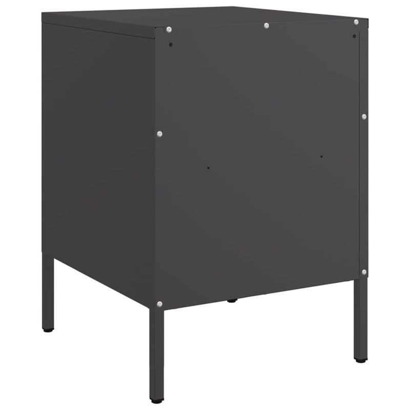 Casa si Gradina - Mobilier - Comode si corpuri - Noptiere - Noptiera, negru, 36x39x50,5 cm, otel laminat la rece - Infinity.ro
