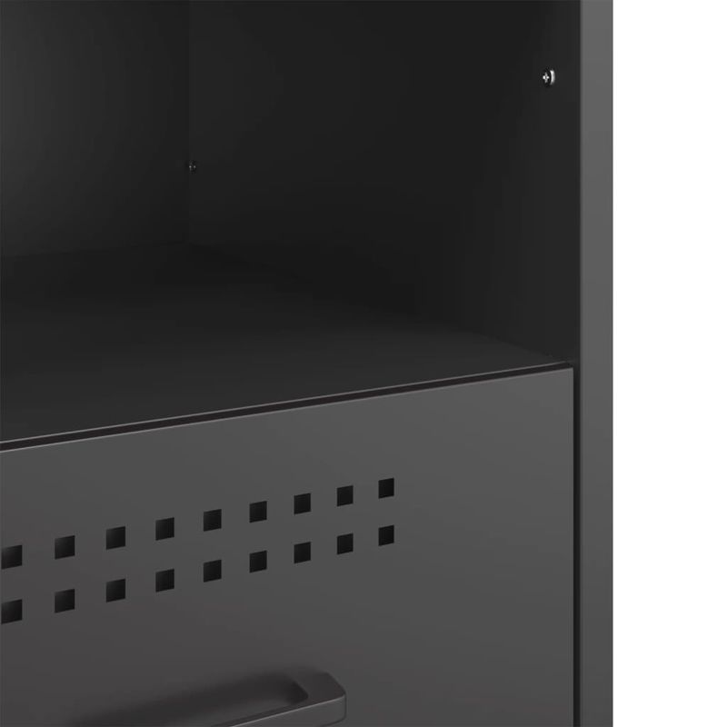 Casa si Gradina - Mobilier - Comode si corpuri - Noptiere - Noptiera, negru, 36x39x50,5 cm, otel laminat la rece - Infinity.ro