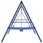 Jucarii, Copii si Bebe - Jucarii si jocuri - Jucarii de exterior - Spatii de joaca si accesorii - Set leagan de exterior, cu leagan și leagan tip cuib, albastru - Infinity.ro