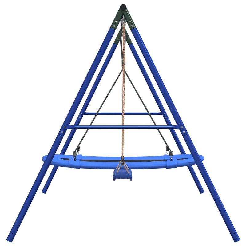 Jucarii, Copii si Bebe - Jucarii si jocuri - Jucarii de exterior - Spatii de joaca si accesorii - Set leagan de exterior, cu leagan și leagan tip cuib, albastru - Infinity.ro