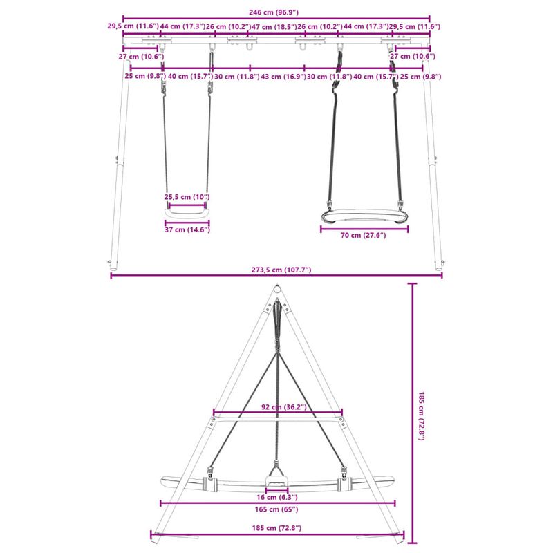 Jucarii, Copii si Bebe - Jucarii si jocuri - Jucarii de exterior - Spatii de joaca si accesorii - Set leagan de exterior, cu leagan și leagan tip cuib, albastru - Infinity.ro