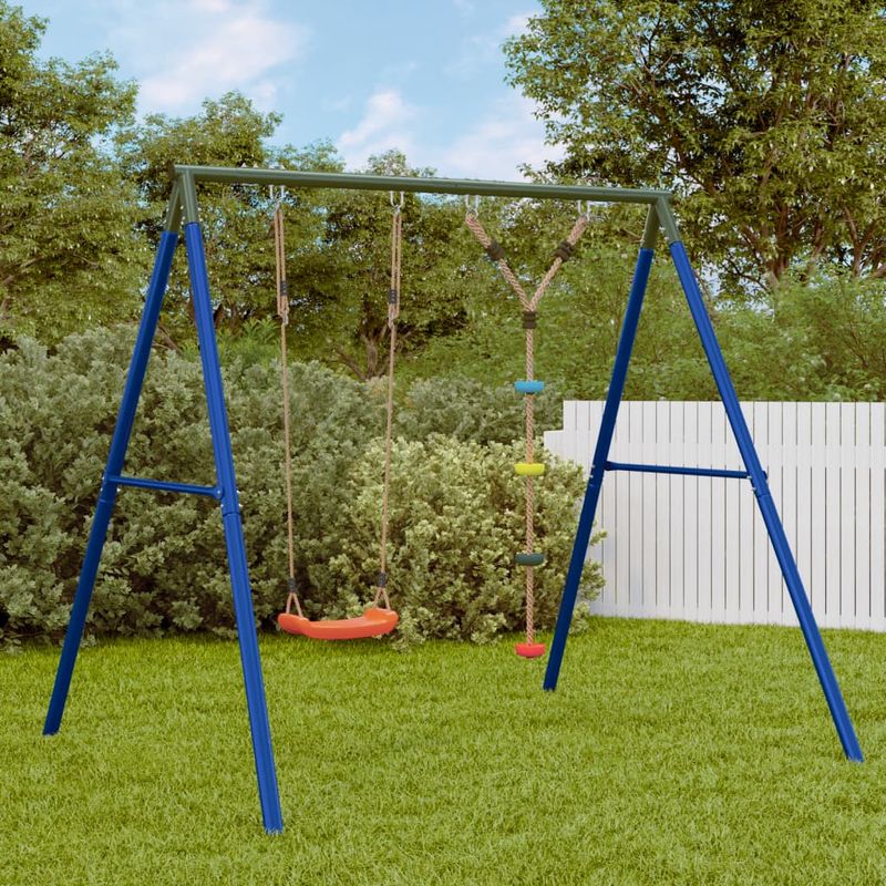 Jucarii, Copii si Bebe - Jucarii si jocuri - Jucarii de exterior - Spatii de joaca si accesorii - Set leagan de exterior, cu leagan și leagan cu disc, roșu - Infinity.ro