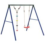 Jucarii, Copii si Bebe - Jucarii si jocuri - Jucarii de exterior - Spatii de joaca si accesorii - Set leagan de exterior, cu leagan și leagan cu disc, roșu - Infinity.ro