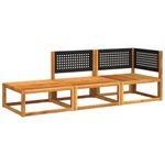 Casa si Gradina - Gradina si terasa - Mobilier exterior - Seturi mobila gradina - Set de canapele de gradina cu perne, 3 piese, lemn masiv acacia - Infinity.ro