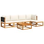Casa si Gradina - Gradina si terasa - Mobilier exterior - Seturi mobila gradina - Set de canapele gradina cu perne, 6 piese, lemn masiv acacia - Infinity.ro