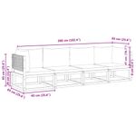 Casa si Gradina - Gradina si terasa - Mobilier exterior - Seturi mobila gradina - Set canapele de gradina cu perne, 4 piese, lemn masiv de acacia - Infinity.ro