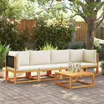 Casa si Gradina - Gradina si terasa - Mobilier exterior - Seturi mobila gradina - Set canapele de gradina cu perne, 4 piese, lemn masiv de acacia - Infinity.ro
