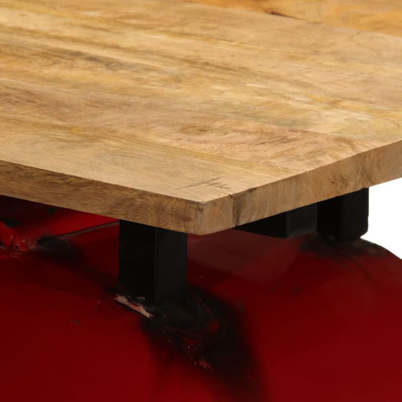 Casa si Gradina - Mobilier - Mese si birouri - Mese bucatarie si dining - Masa bar stil tractor rosu/maro 55x120x107 cm lemn masiv mango - Infinity.ro