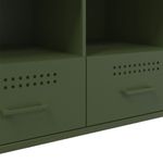 Casa si Gradina - Mobilier - Comode si corpuri - Comode - Dulap TV verde masliniu, 100,5x39x50,5 cm, otel laminat la rece - Infinity.ro