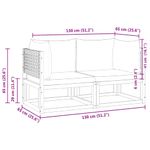 Casa si Gradina - Gradina si terasa - Mobilier exterior - Seturi mobila gradina - Canapele de colt de gradina cu perne, 2 buc., lemn masiv acacia - Infinity.ro