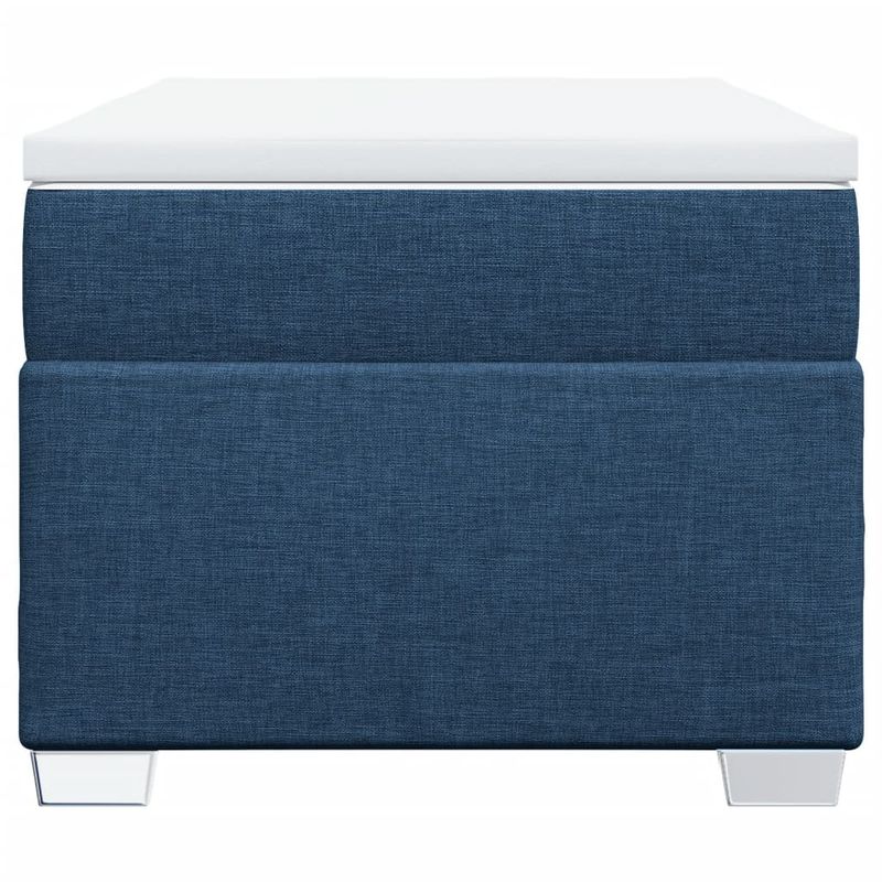 Casa si Gradina - Mobilier - Paturi si accesorii - Paturi - Pat box spring cu saltea, albastru, 90x200 cm, textil - Infinity.ro