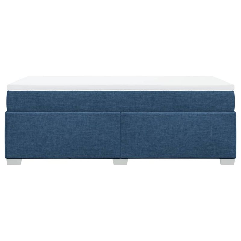 Casa si Gradina - Mobilier - Paturi si accesorii - Paturi - Pat box spring cu saltea, albastru, 90x200 cm, textil - Infinity.ro
