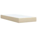 Casa si Gradina - Mobilier - Paturi si accesorii - Paturi - Pat box spring cu saltea, crem, 90x190 cm, textil - Infinity.ro