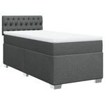 Casa si Gradina - Mobilier - Paturi si accesorii - Paturi - Pat box spring cu saltea, gri inchis, 80x200 cm, textil - Infinity.ro