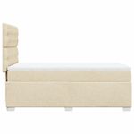 Casa si Gradina - Mobilier - Paturi si accesorii - Paturi - Pat box spring cu saltea, crem, 90x190 cm, textil - Infinity.ro