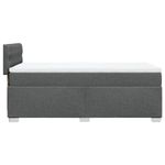 Casa si Gradina - Mobilier - Paturi si accesorii - Paturi - Pat box spring cu saltea, gri inchis, 80x200 cm, textil - Infinity.ro