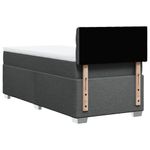 Casa si Gradina - Mobilier - Paturi si accesorii - Paturi - Pat box spring cu saltea, gri inchis, 80x200 cm, textil - Infinity.ro