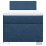 Casa si Gradina - Mobilier - Paturi si accesorii - Paturi - Pat box spring cu saltea, albastru, 80x200 cm, textil - Infinity.ro