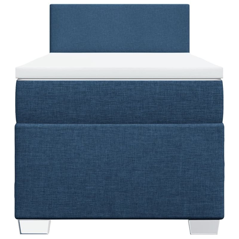 Casa si Gradina - Mobilier - Paturi si accesorii - Paturi - Pat box spring cu saltea, albastru, 80x200 cm, textil - Infinity.ro