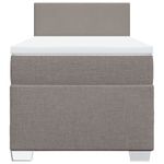 Casa si Gradina - Mobilier - Paturi si accesorii - Paturi - Pat box spring cu saltea, gri taupe, 90x190 cm, textil - Infinity.ro
